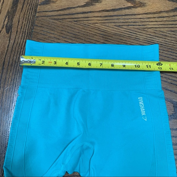 Gymshark Womens Teal Seamless Cutout Leggings Small EUC Perforated High Waisted - Picture 5 of 7